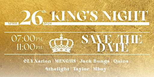 Imagem principal do evento King’s Night