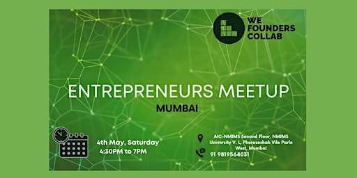 Image principale de Entrepreneurs Meetup by We Founders Collab