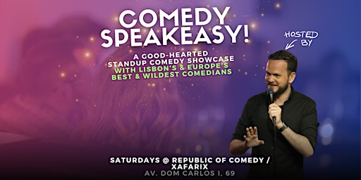 Imagem principal do evento Comedy Speakeasy! FREE standup comedy  @ Xafarix