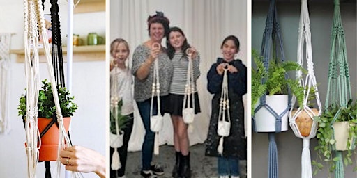 Intergenerational Mother's day macrame. Family plant hanger workshop primary image