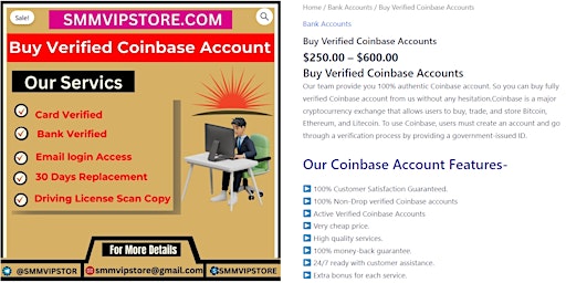 Imagen principal de Buy Verified Coinbase Accounts-SmmVipStore