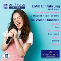 ESTILL EINFÜHRUNG WORKSHOP - THE VOICE QUALITIES primary image