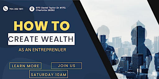 Primaire afbeelding van How to Create Wealth as an Entrepreneur