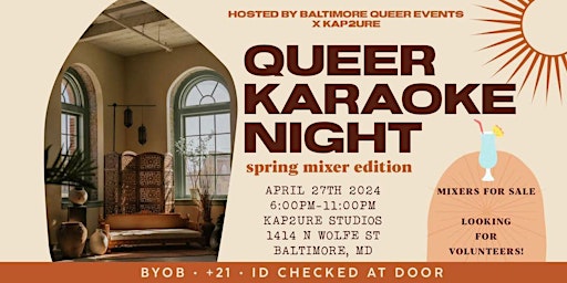 Image principale de Queer Karaoke Spring Mixer