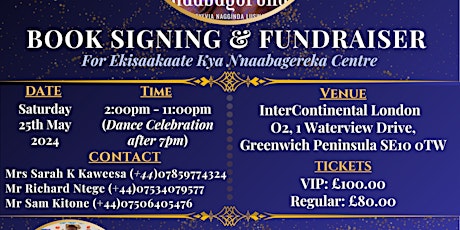 NNAABAGEREKA UK BOOK SIGNING & FUNDRAISER