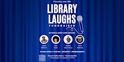 Imagem principal do evento Newark Public Library Laughs Fundraiser w/ Chris Gethard