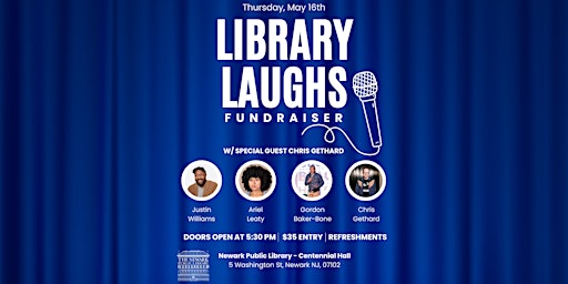 Primaire afbeelding van Newark Public Library Laughs Fundraiser w/ Chris Gethard