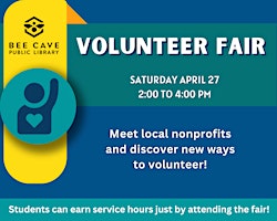 Volunteer Fair at Bee Cave Public Library primary image