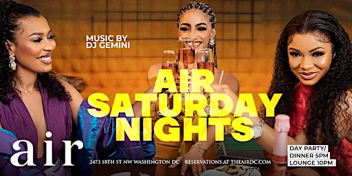 Image principale de 90s R&B & Hiphop  Saturday Dinner + Day Party |  Something in the AIR