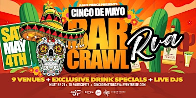 Primaire afbeelding van Cinco De Mayo Bar Crawl RVA