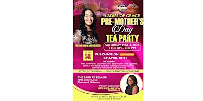 Image principale de Ladies of Grace Pre- Mother's Day Tea Party