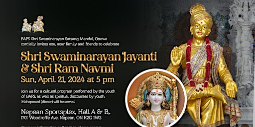 Immagine principale di Shri Swaminarayan Jayanti & Shri Ram Jayanti Celebration 
