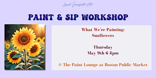 Imagem principal do evento Paint & Sip: Painting Sunflowers