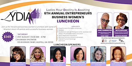 6th Annual Entrepreneurs Business Women's Luncheon | LYDIA