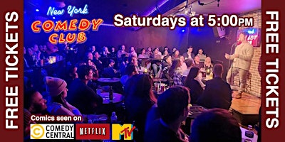 Free  Comedy Show Tickets!  Standup Comedy at New York Comedy Club primary image