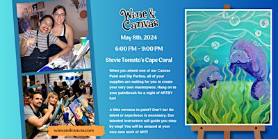 Cape Coral Paint and Sip – Manatees primary image
