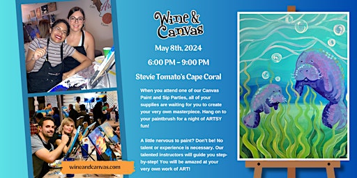 Cape Coral Paint and Sip – Manatees primary image