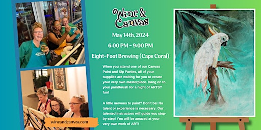 Imagem principal do evento Cape Coral Paint and Sip – Cockatoo