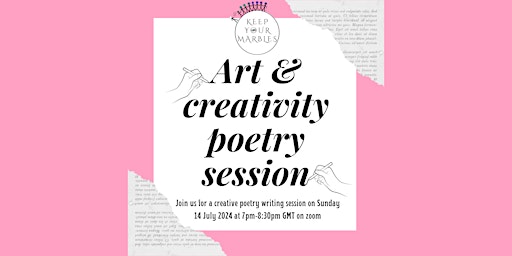 Imagem principal do evento Keep Your Marbles: Art and Creativity: Poetry session