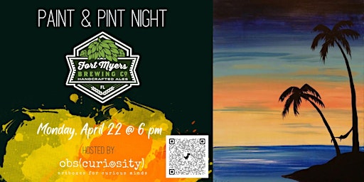 Primaire afbeelding van Paint & Pint Night @ Fort Myers Brewing Company