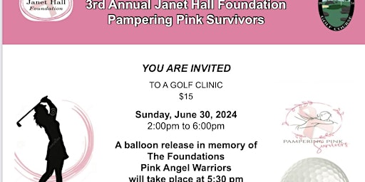 Imagem principal do evento Janet Hall Foundation Golf Clinic in Celebration of Women's Golf Month