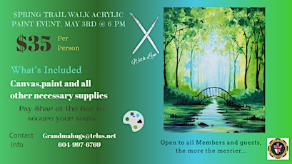 Spring Trail Walk  Acrylic paint event