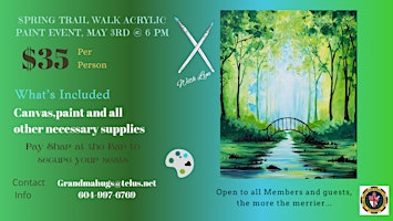 Primaire afbeelding van Spring Trail Walk  Acrylic paint event