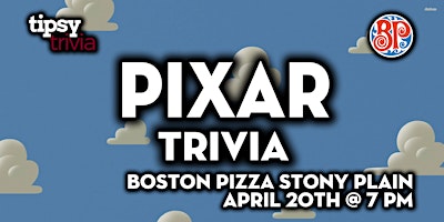 Imagem principal de Stony Plain: Boston Pizza - Pixar Trivia Night - Apr 20, 7pm