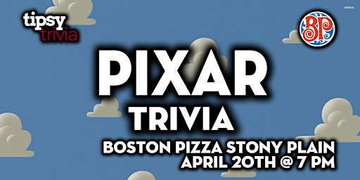 Imagem principal do evento Stony Plain: Boston Pizza - Pixar Trivia Night - Apr 20, 7pm