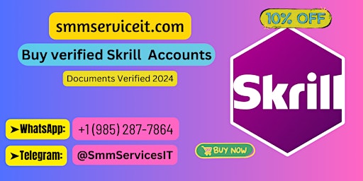 Imagem principal do evento 5 Best Site To Buy Verified Skrill Accounts New and Old
