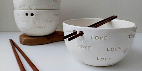 NEW Perfect Noodle Bowls on Pottery Wheel for couples  with Solis