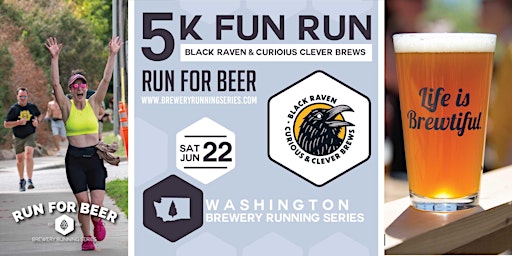 Imagem principal de 5k Beer Run x Black Raven Brewing | 2024 Washington Brewery Running Series
