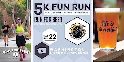 Imagen principal de 5k Beer Run x Black Raven Brewing | 2024 Washington Brewery Running Series
