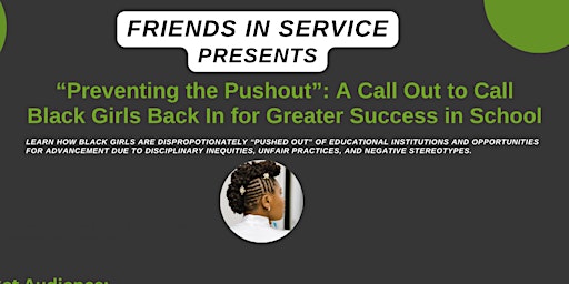 Imagem principal do evento "Preventing the Pushout": A Call Out to Call Black Girls Back In