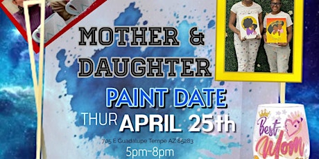Mother & Daughter Paint A Glass Night