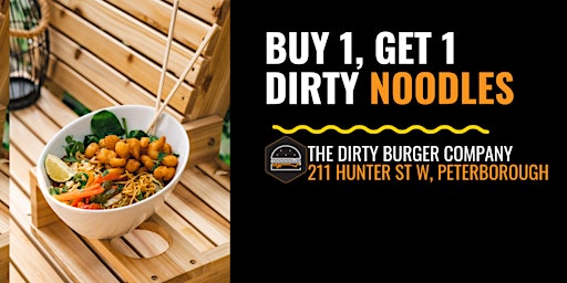 Imagem principal do evento BOGO Monday - Buy 1 Get 1 Dirty noodle of your choice