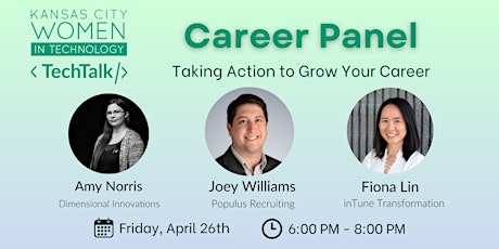 KCWiT TechTalks | Career Panel: Taking Action to Grow Your Career primary image