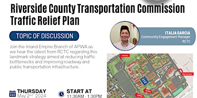 Imagem principal do evento Riverside County Transportation Commission: Traffic Relief Plan