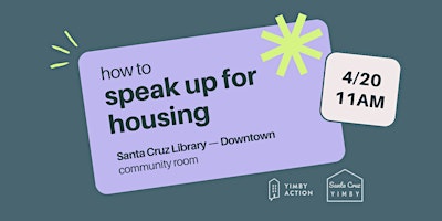 How to Speak Up for Housing primary image
