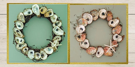 A Stunning Oyster Shell Wreath at Aquila's Nest Vineyards!
