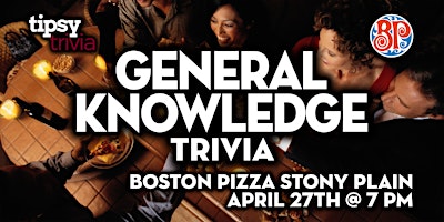 Imagem principal de Stony Plain: Boston Pizza - General Knowledge Trivia Night - Apr 27, 7pm