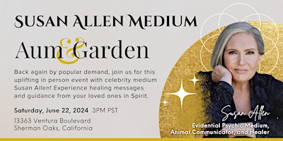 Imagem principal do evento Celebrity Medium Susan Allen at Aum & Garden