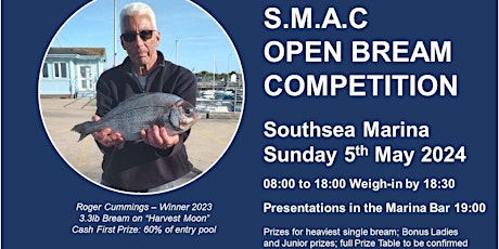 SMAC  Boat Fishing Open Bream Competition 2024