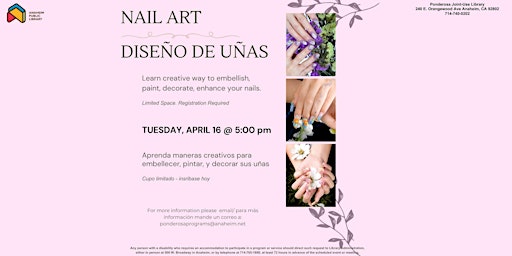 Primaire afbeelding van Nail Art/Diseño de Uñas at Ponderosa Joint-Use Branch