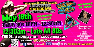 80s Dance Extravaganza with the Legend DJ TM.8 primary image