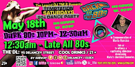 80s Dance Extravaganza with the Legend DJ TM.8