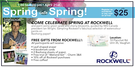 Spring into Spring! - Ian Wright Watercolour demo at Rockwell