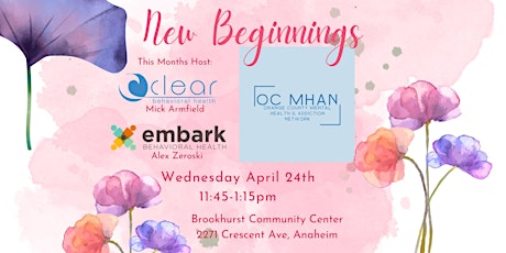 April Meeting- New Beginnings