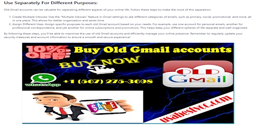 Primaire afbeelding van Top 5 Websites to Buy Gmail Accounts (PVA & Bulk)