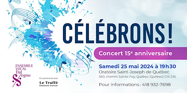 Concert 15e anniversaire - Ensemble vocal Dal Segno